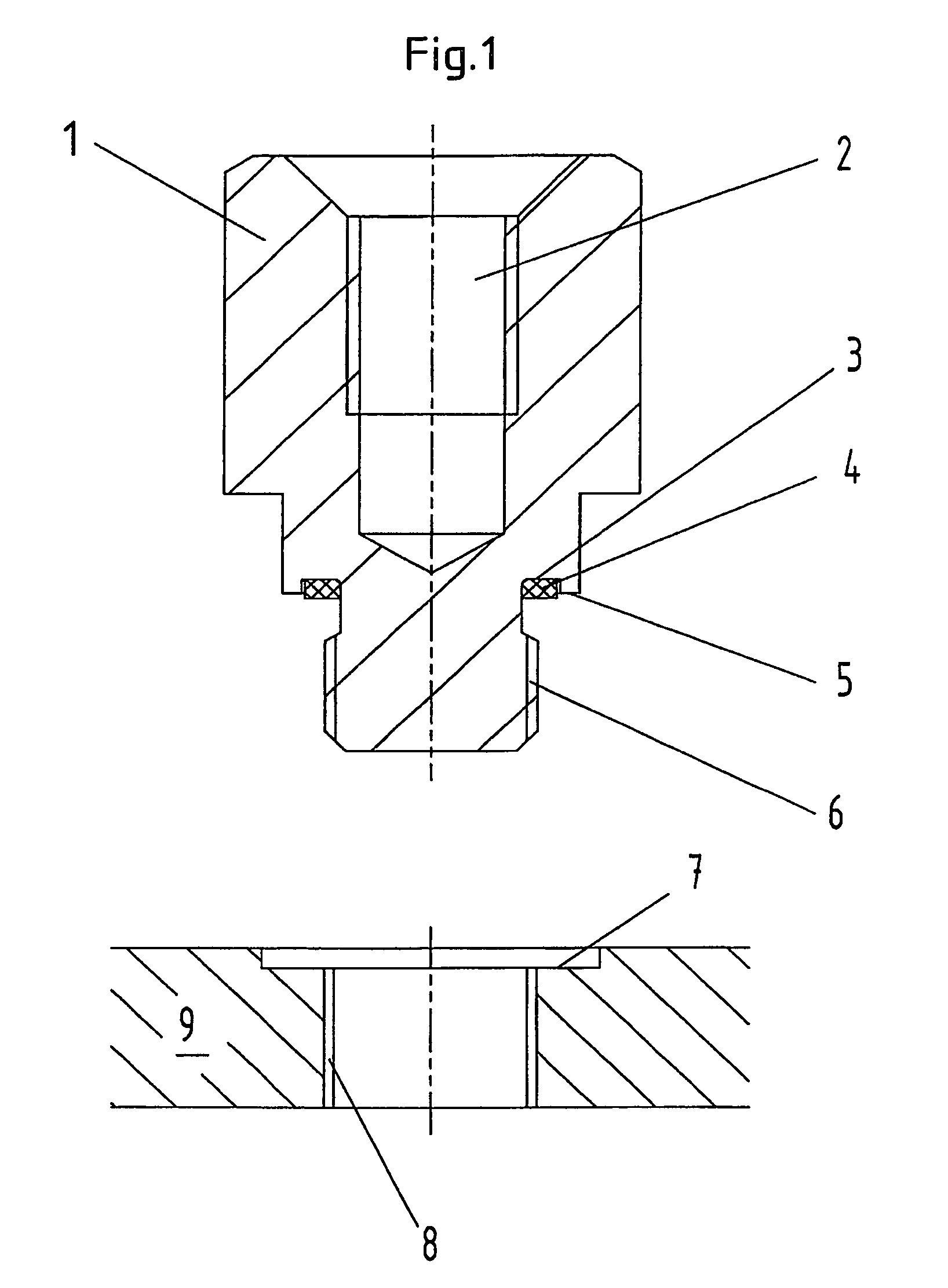 Device with a screw plug and a range of devices