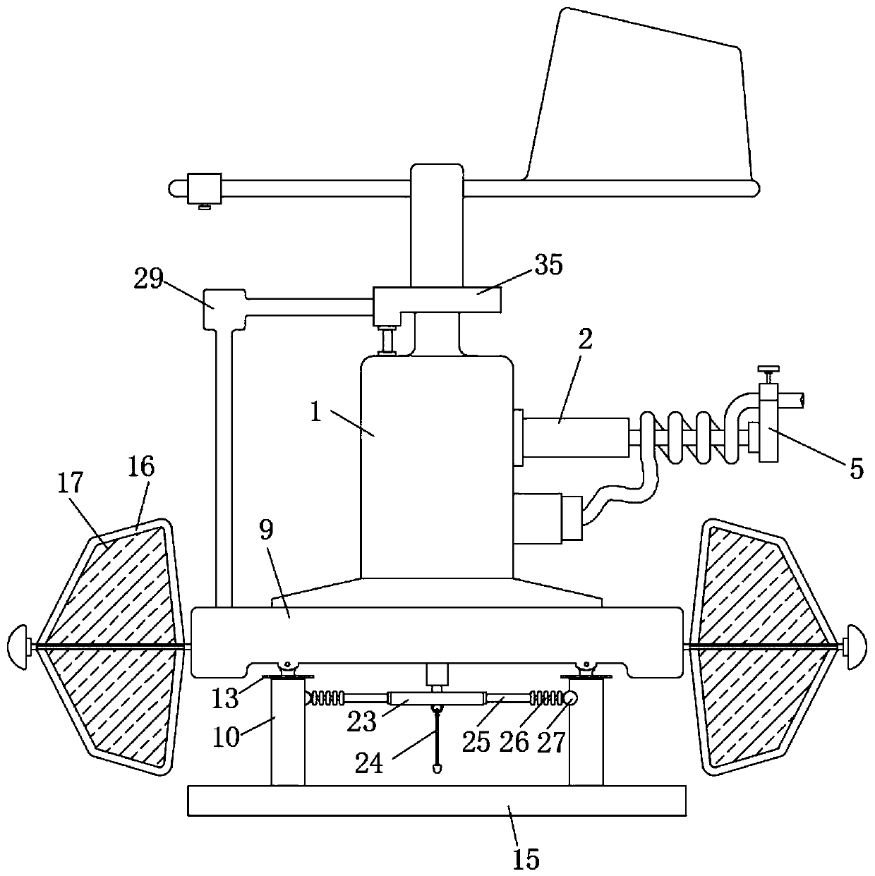 Protection mechanism of wind direction sensor for wharf based on sponge city