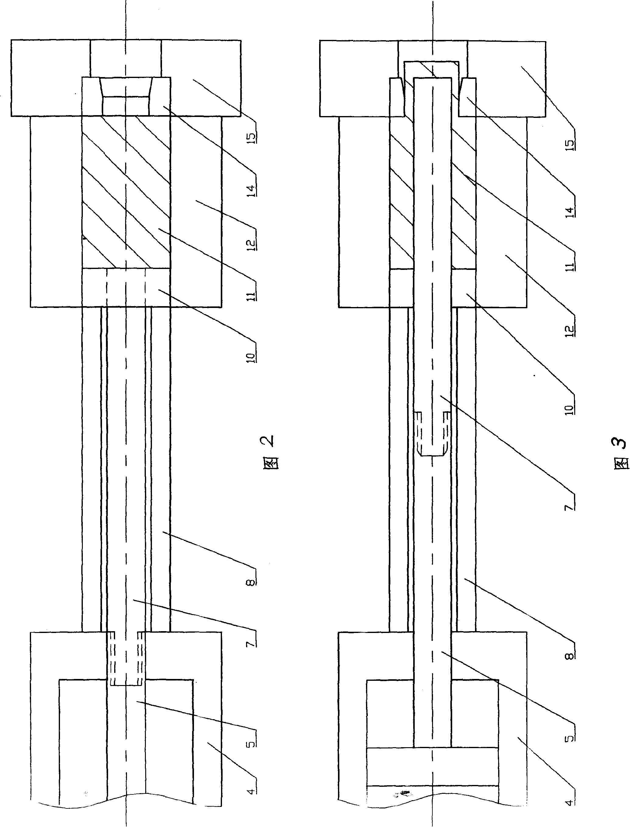 Technique for extrusion pressing copper stephanoporate sectional material with follow-up composite needle