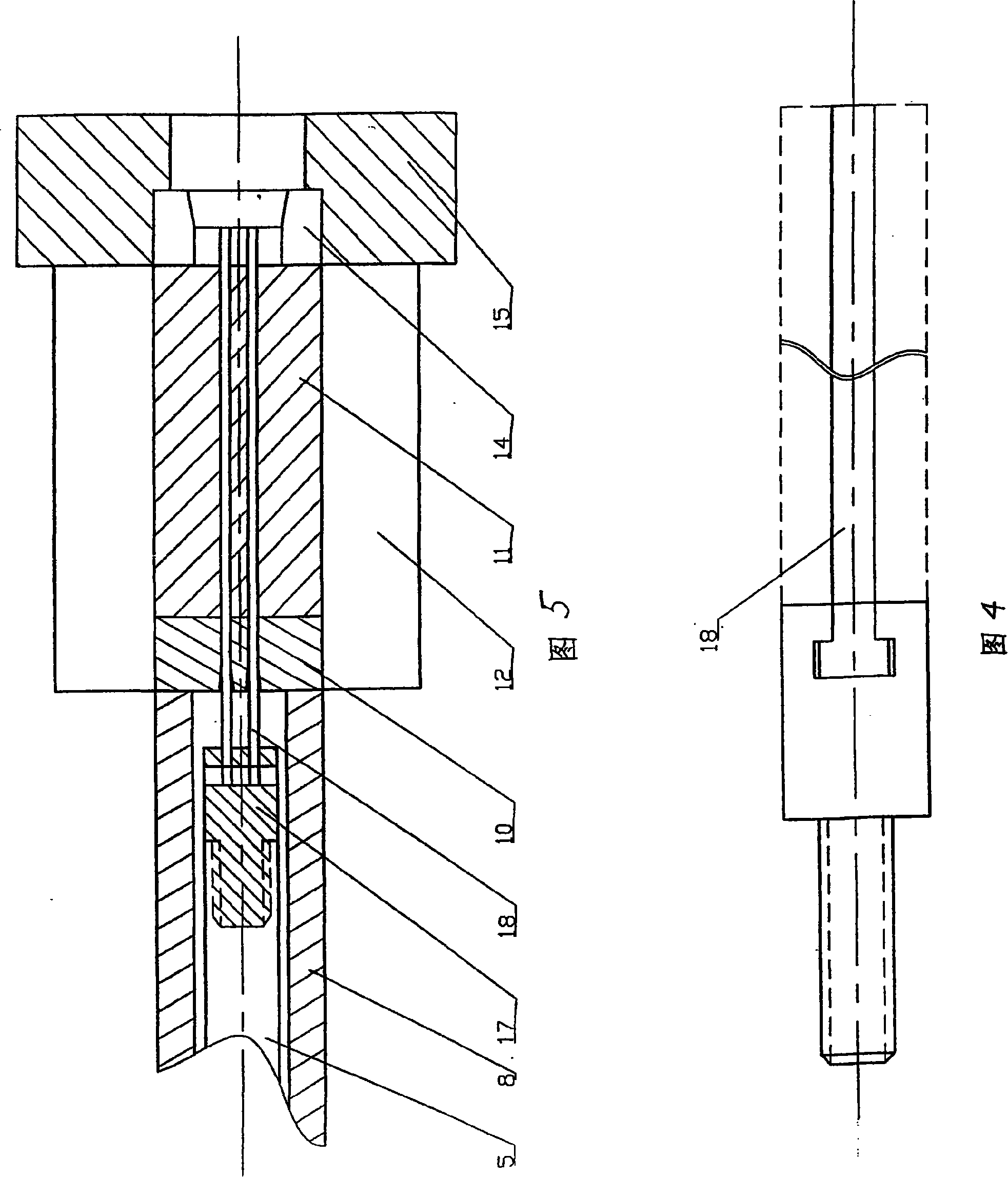 Technique for extrusion pressing copper stephanoporate sectional material with follow-up composite needle