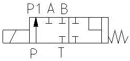 Two-position five-way electromagnetic reversing valve applied to electro-hydraulic steering systems