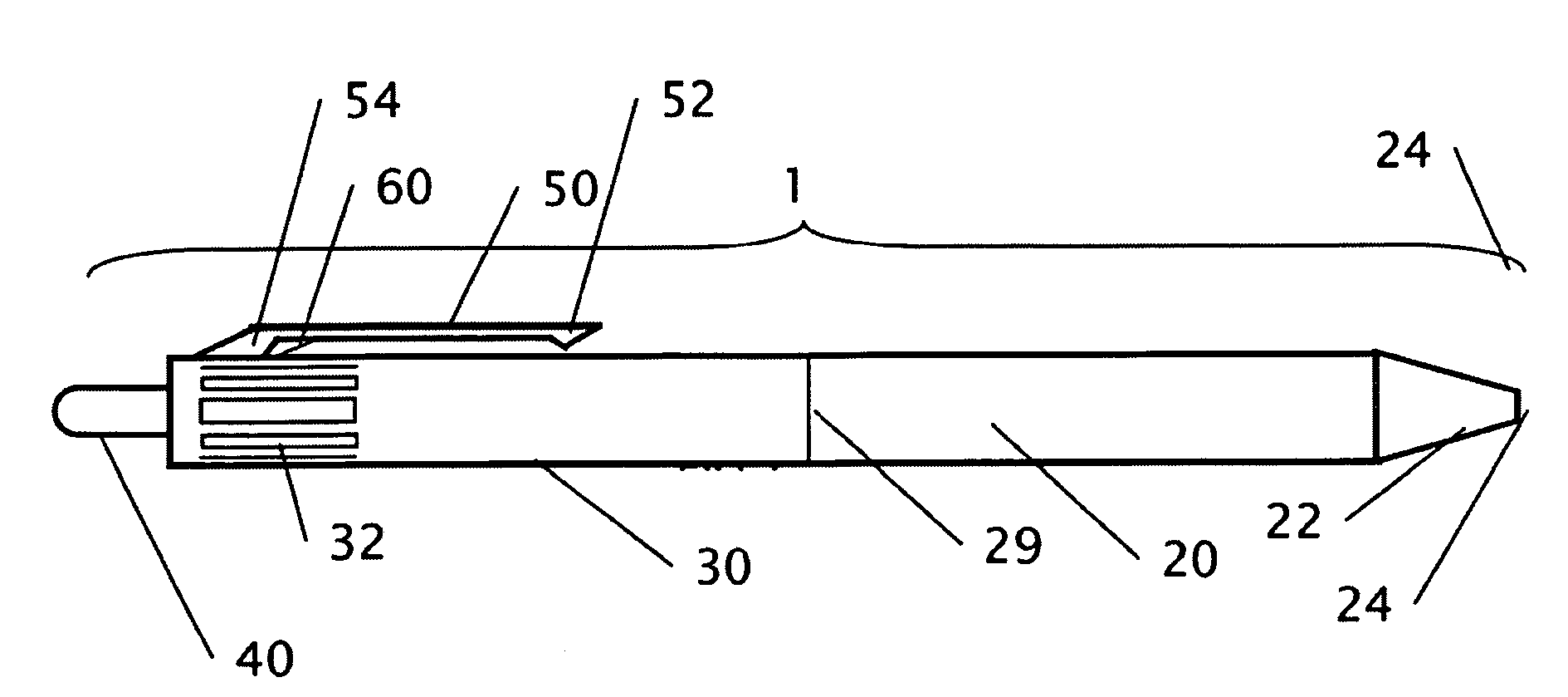 Letter opening stylus and writing instrument with pocket clip