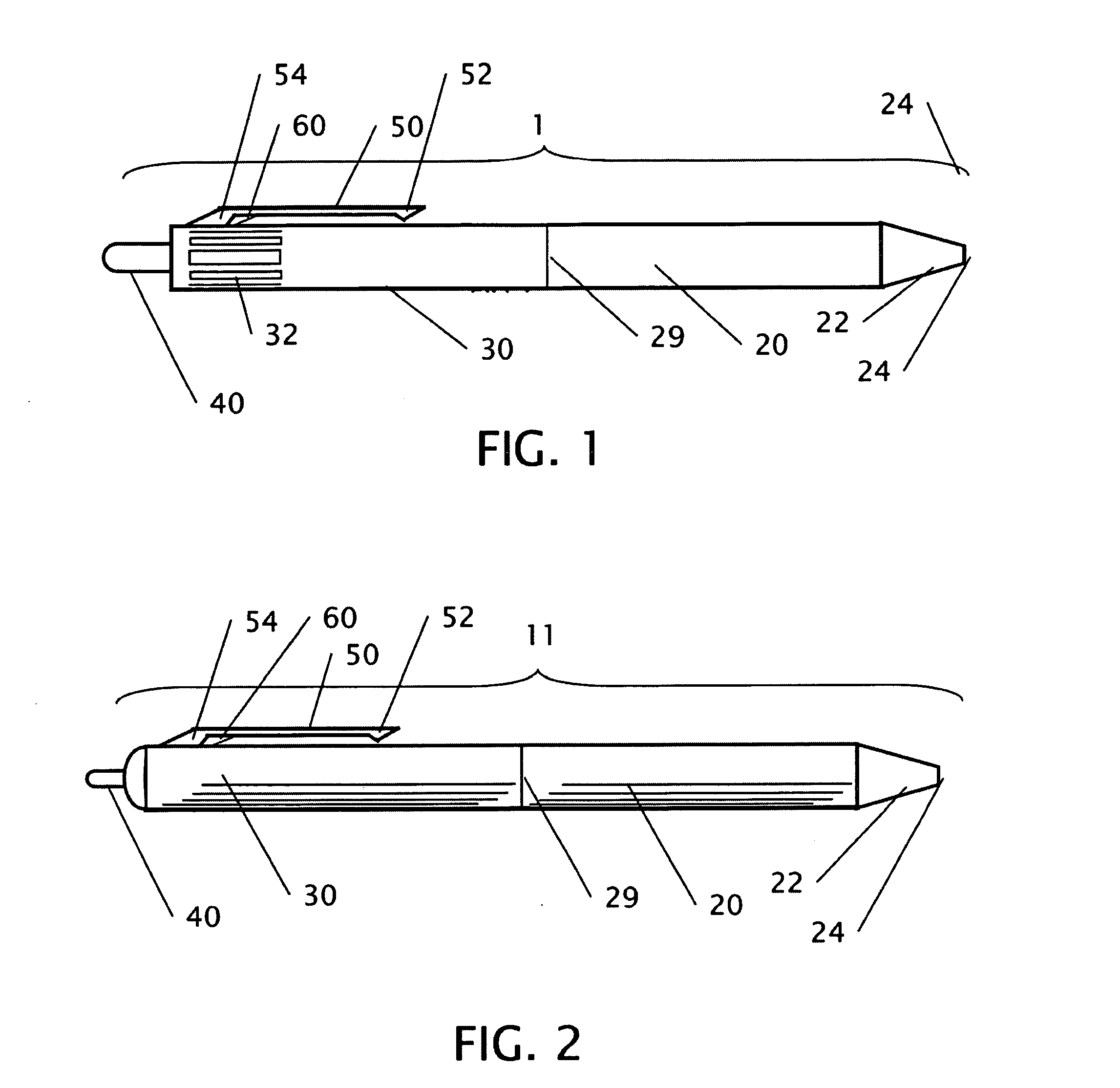 Letter opening stylus and writing instrument with pocket clip