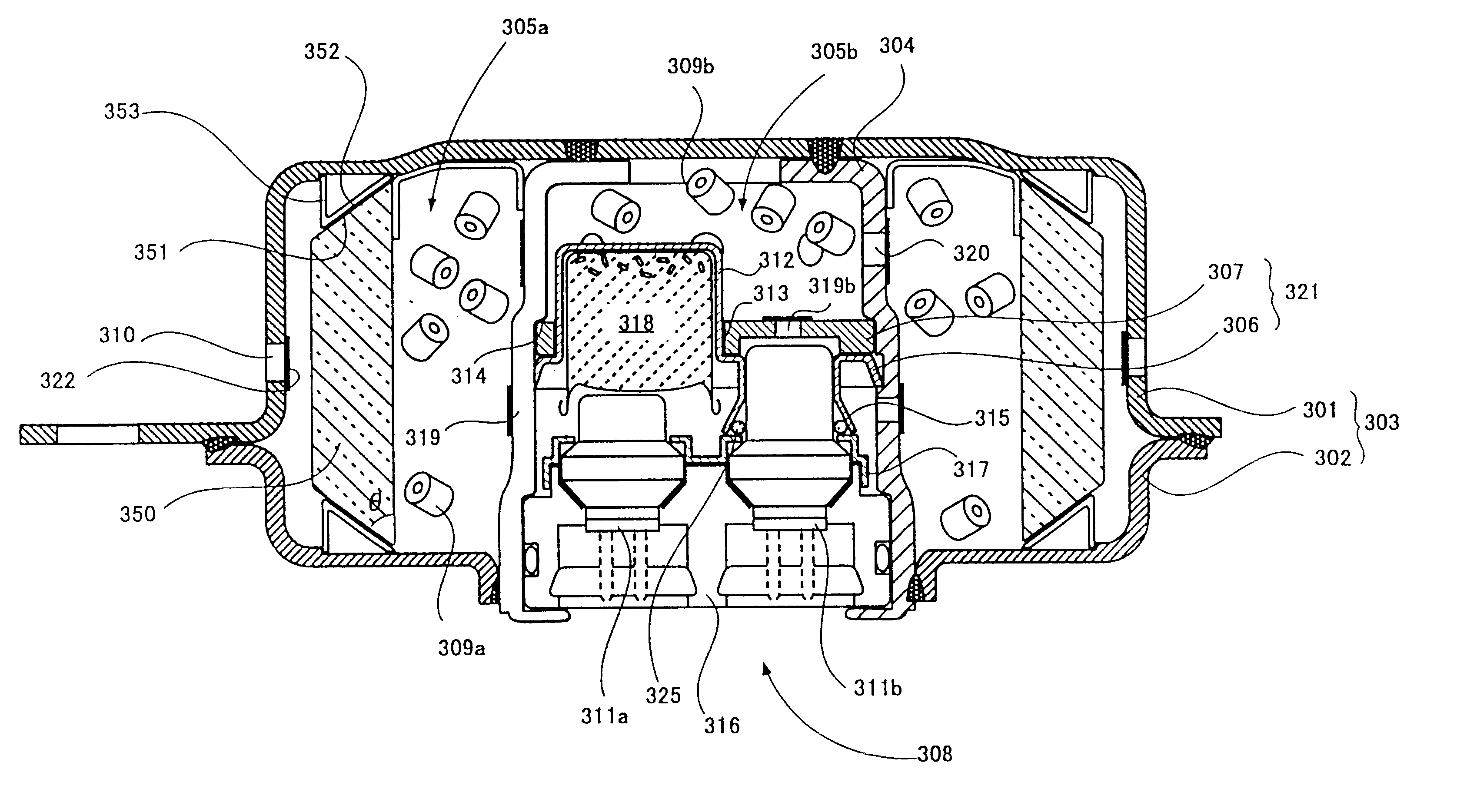 Multistage gas generator for air bag and air bag apparatus