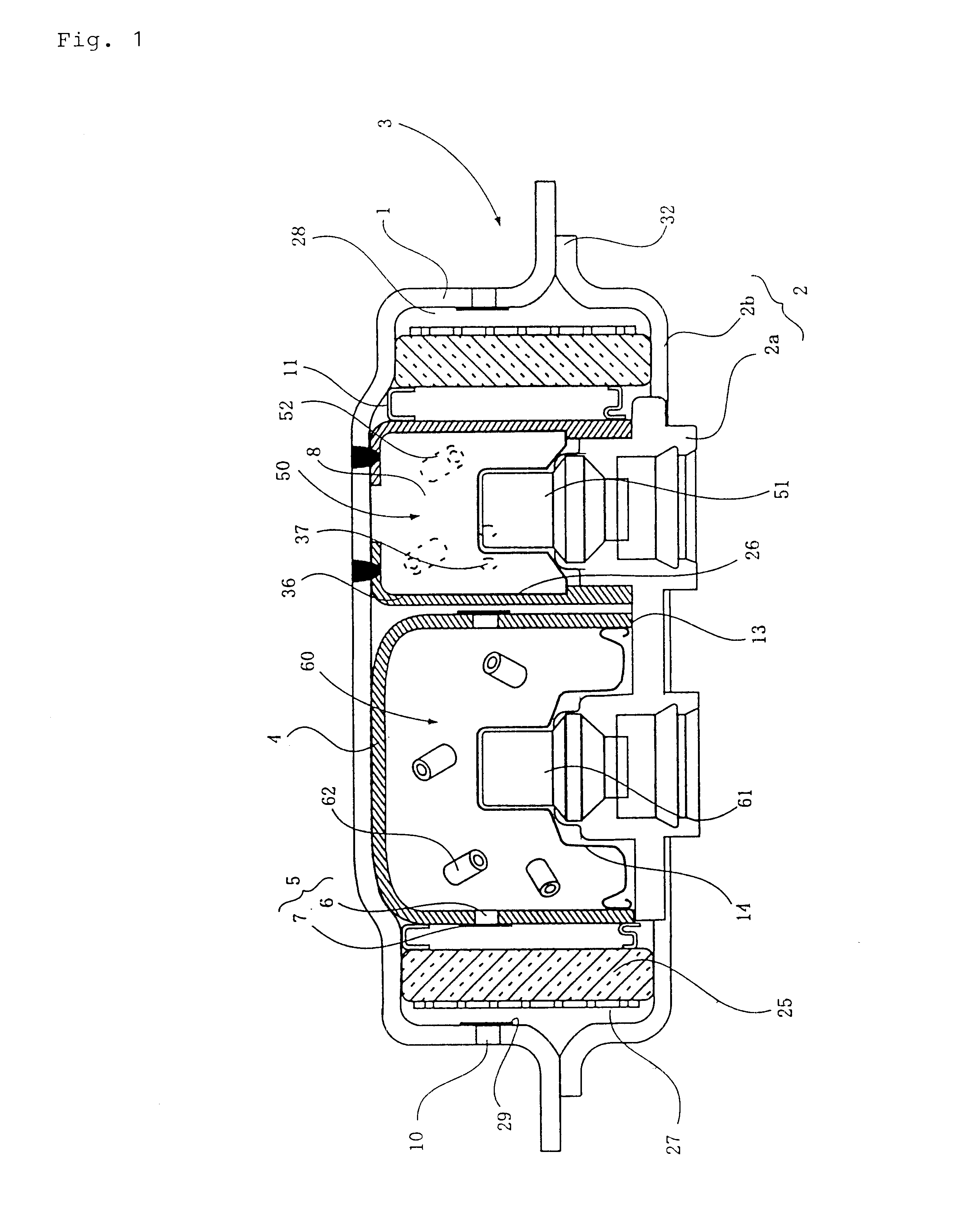 Multistage gas generator for air bag and air bag apparatus