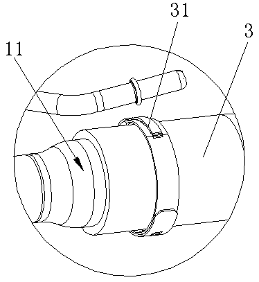 Filling pipe with a leak alarm function