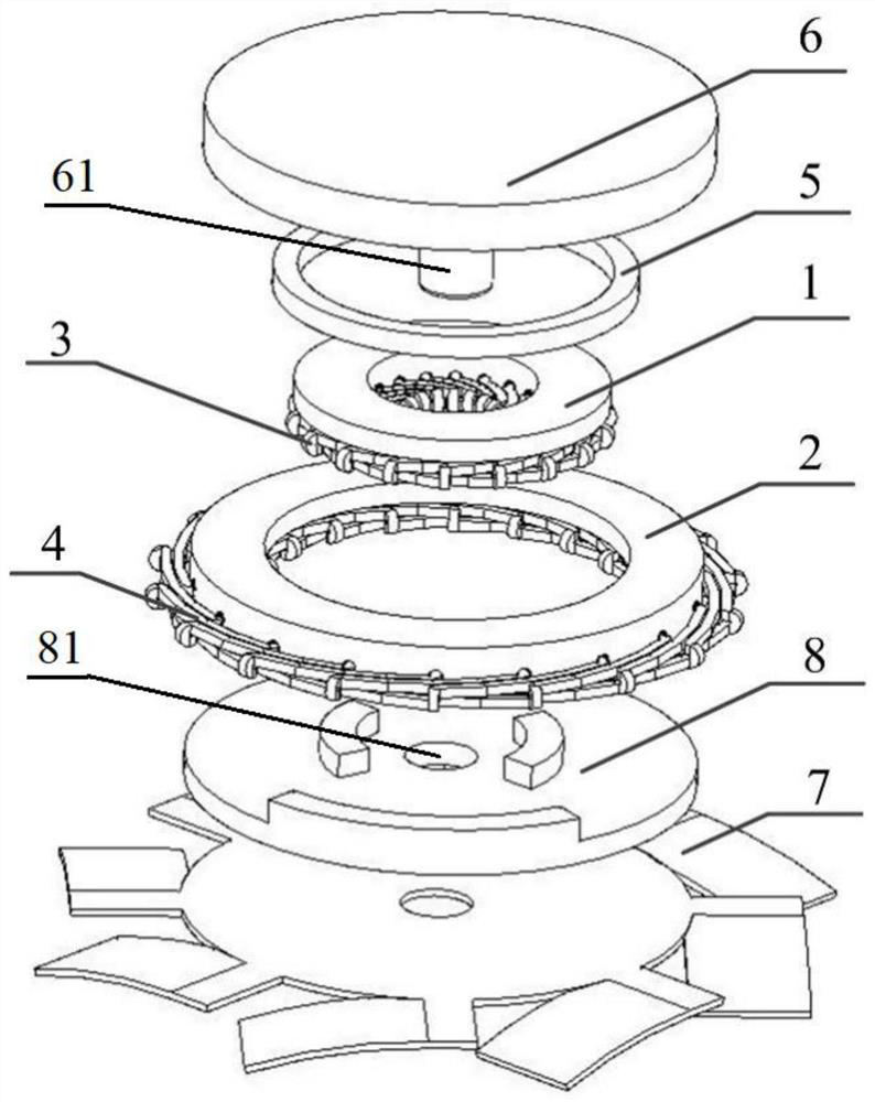 A permanent magnet axial flux magnetic levitation motor and fan