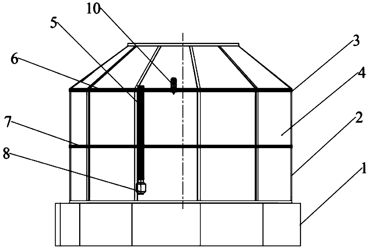 An open-top climate chamber and a gas uniformity simulation verification method thereof