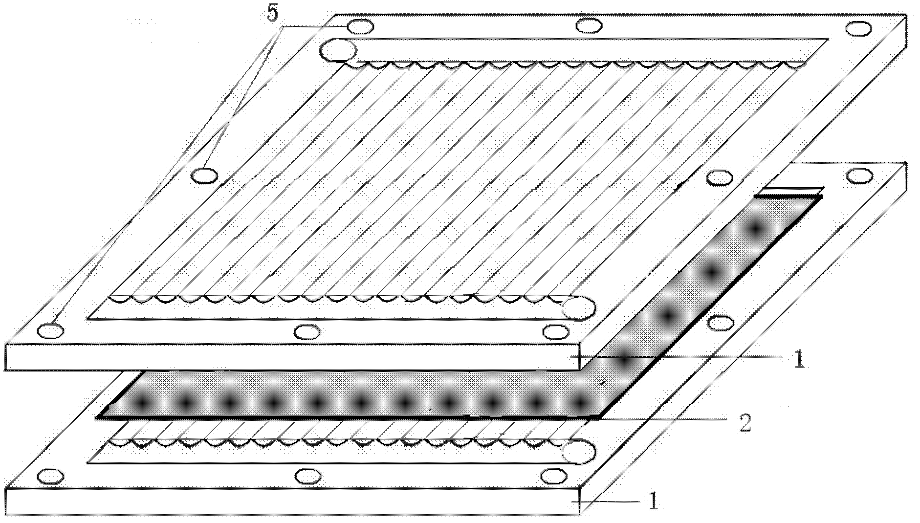 Straight-runner low-temperature and low-voltage rectangular fuel cell