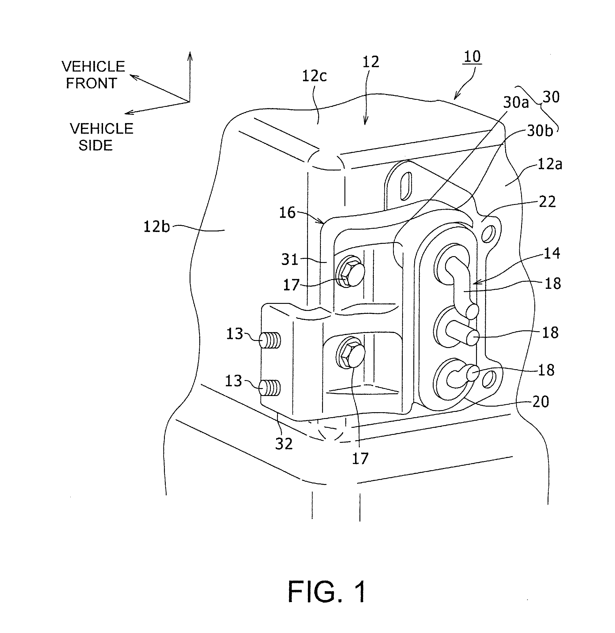 Connector protection structure for motor