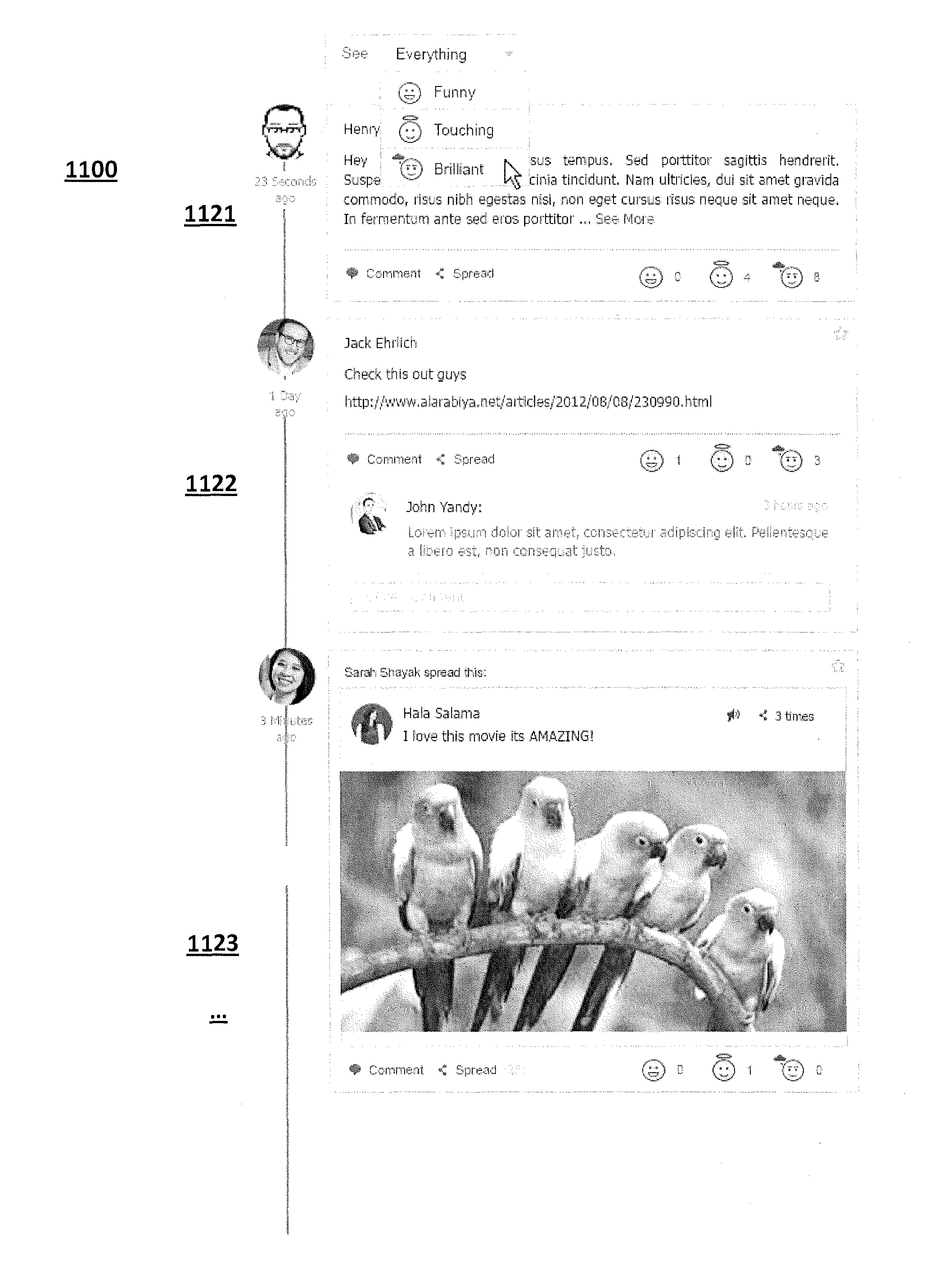 Dynamic mechanism for obtaining, utilizing, analyzing, and disseminating user feedback within a social network