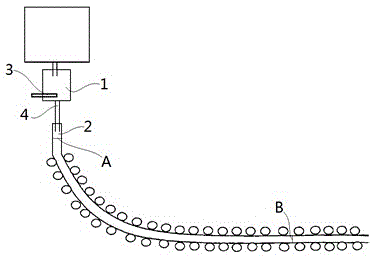 Method for determining head and tail positions and length of mixed cast blank based on continuous molten steel temperature measurement