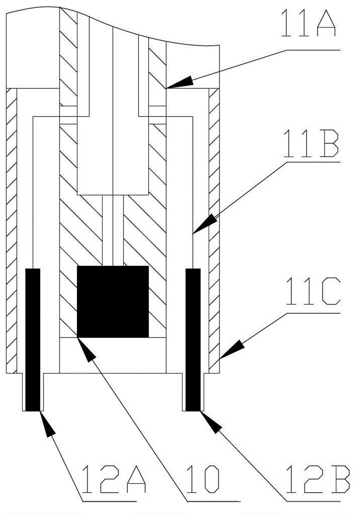 Non-contact type single-point liquid metal liquid level measurement device