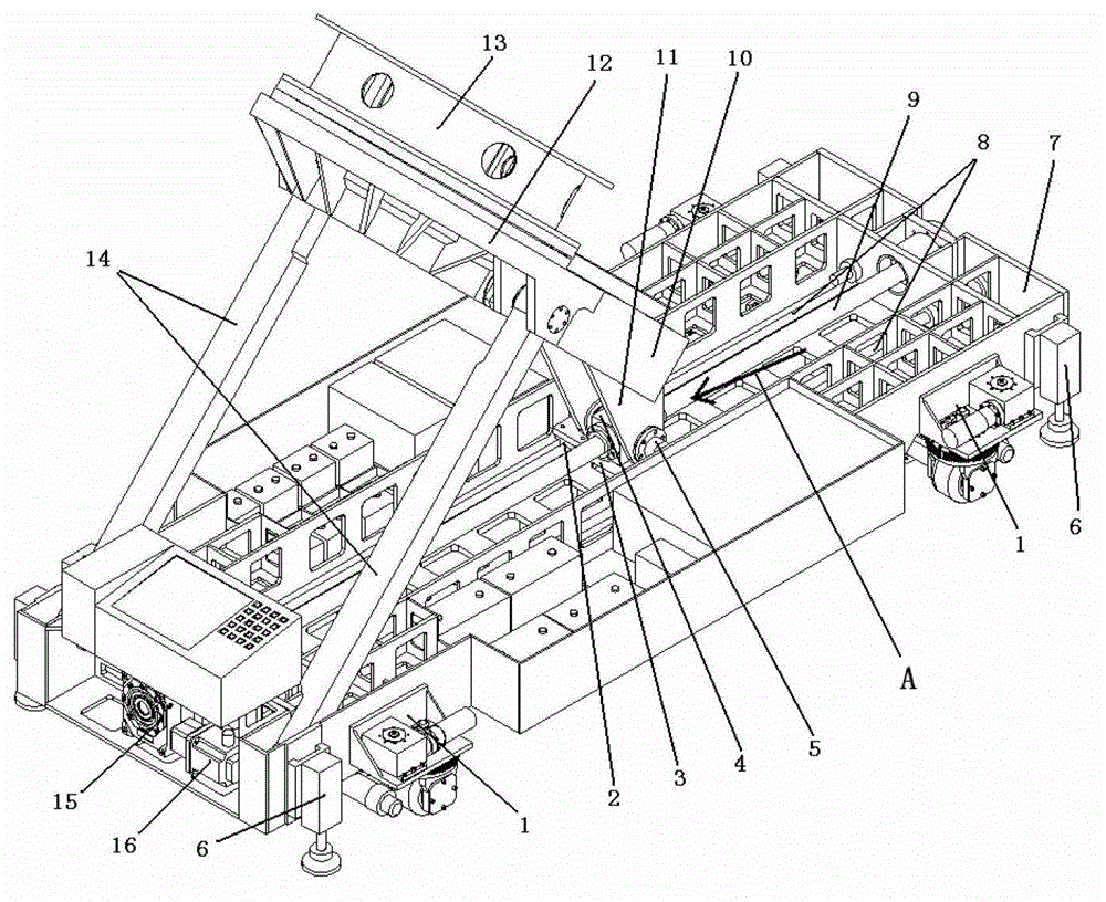 Double-shaft rotating table for adjusting satellite postures