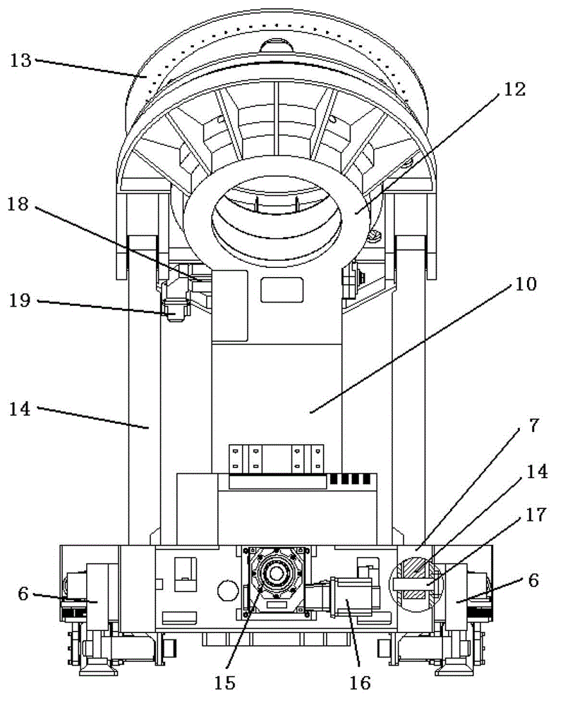 Double-shaft rotating table for adjusting satellite postures