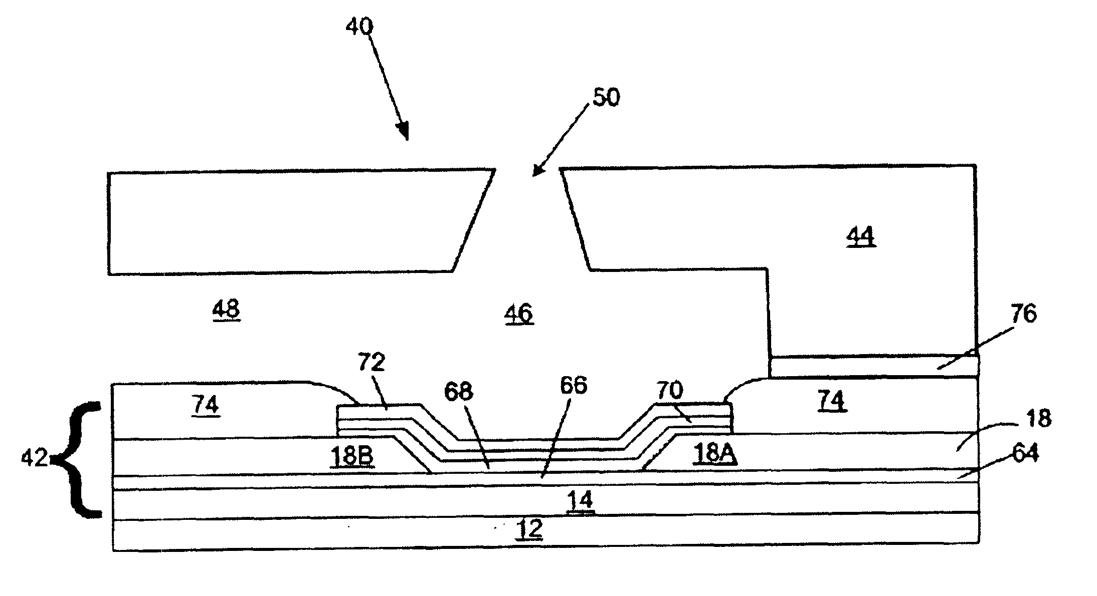 Thin film ink jet printhead adhesion enhancement