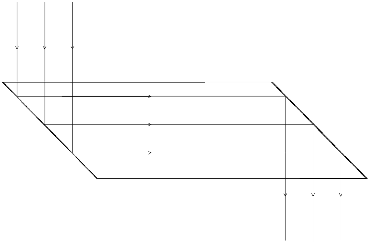 Miniature optical device structure with double parallel reflection surfaces and processing method