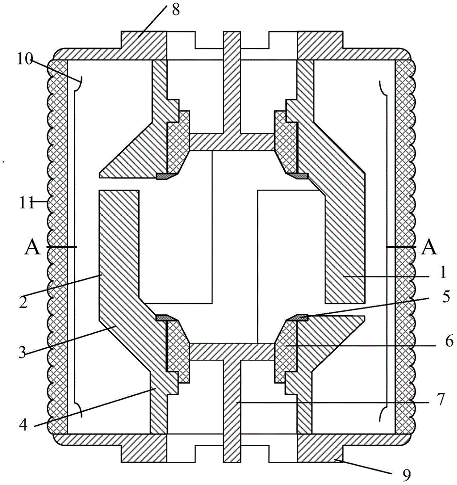 Bipolar trigger type multi-rod-electrode vacuum trigger switch