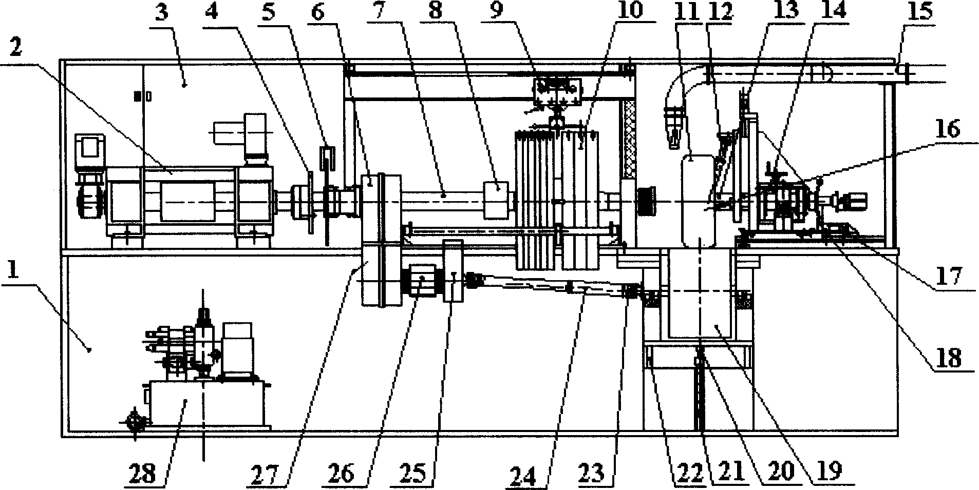 Test table of automobile braking ABS based on brake inertia test