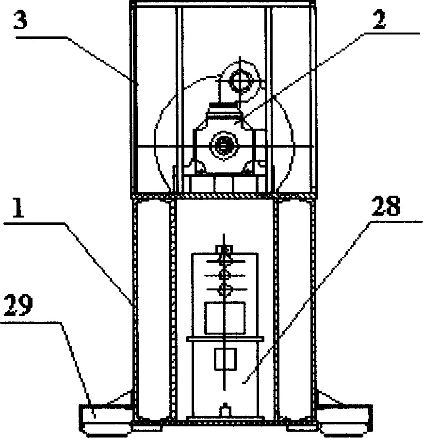 Test table of automobile braking ABS based on brake inertia test