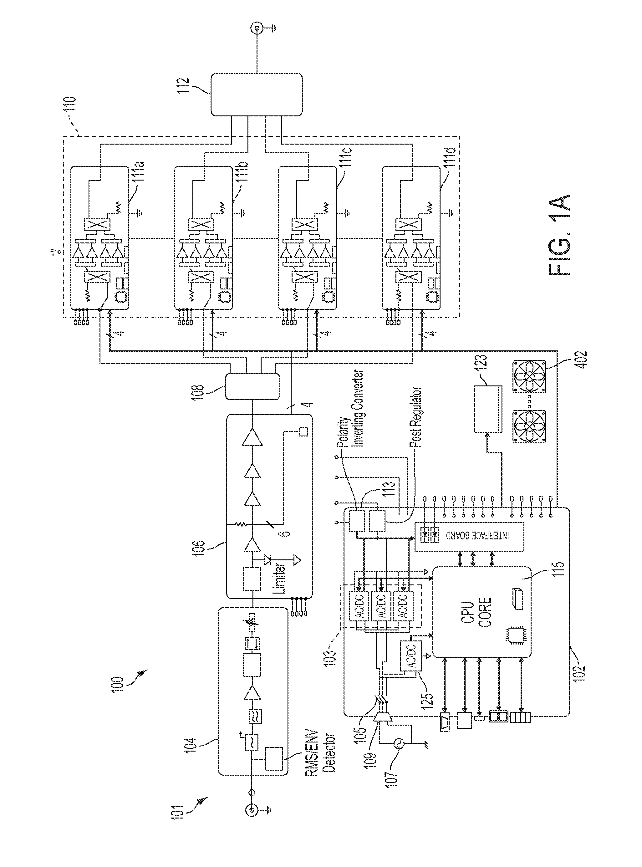 Combiner for an RF power amplifier