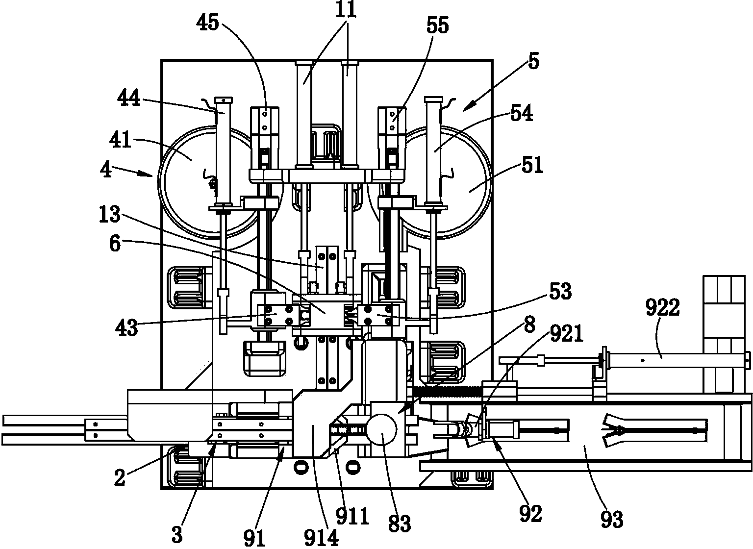 Production device for plastic steel closed zippers and zipper production method thereof