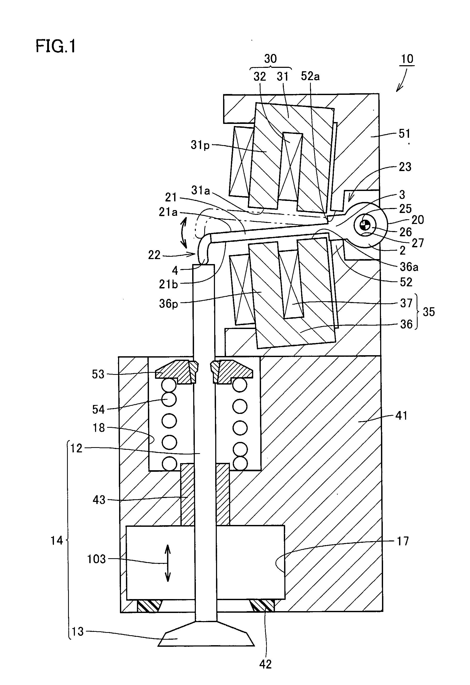 Electromagnetically driven valve