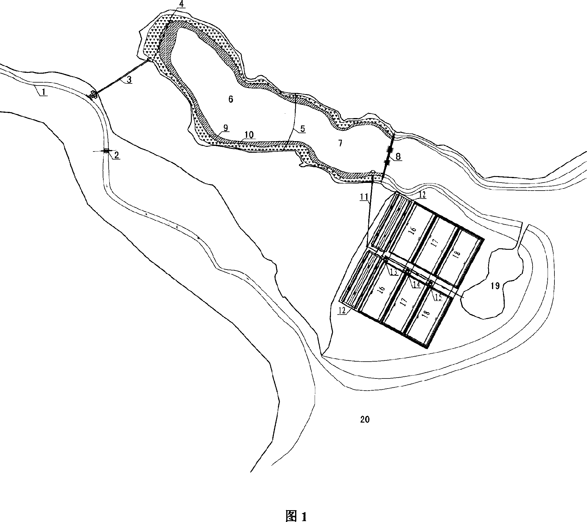 Composite artificial marshland water quality clarification system in north low-temperature area