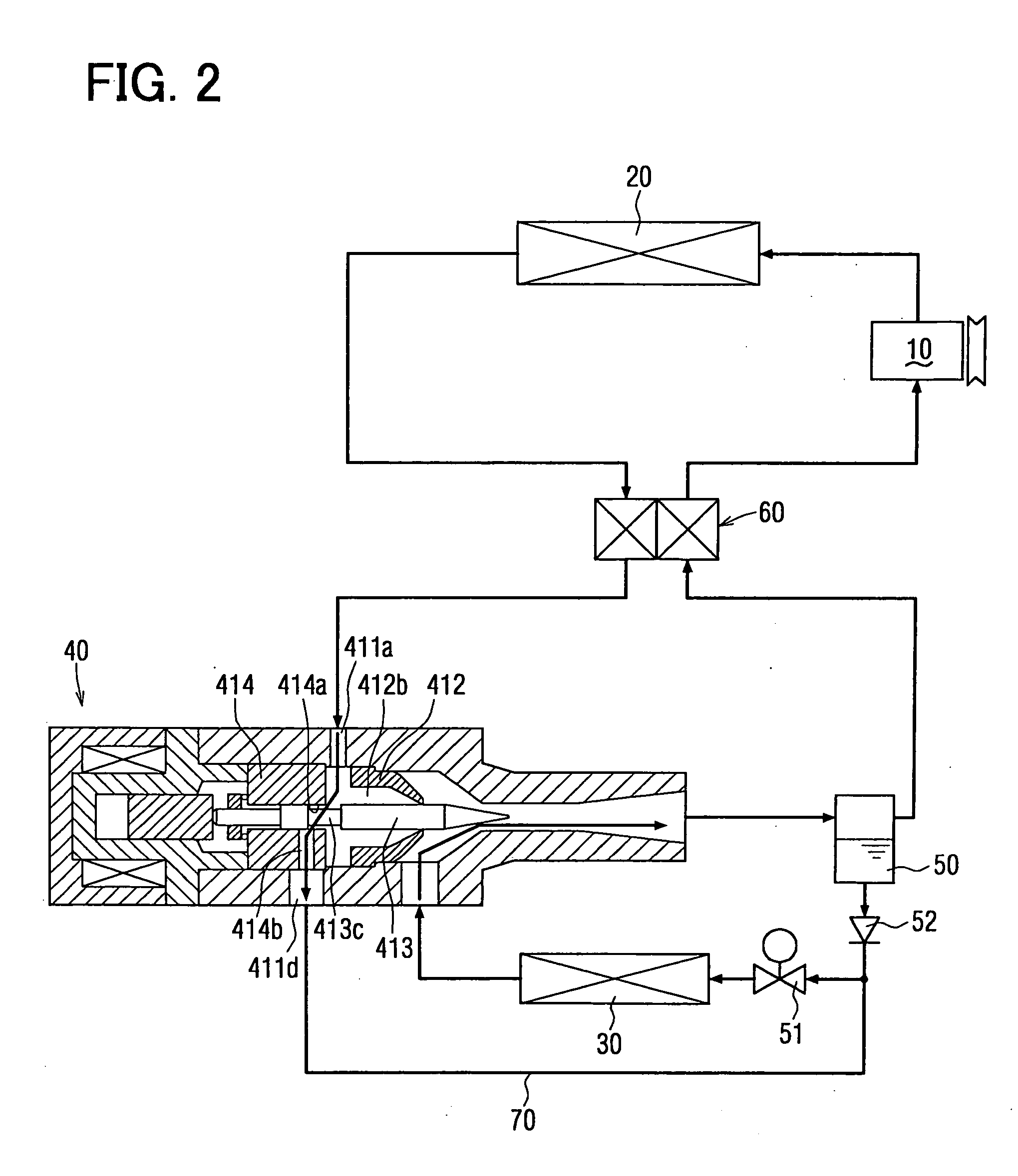 Ejector cycle and ejector device