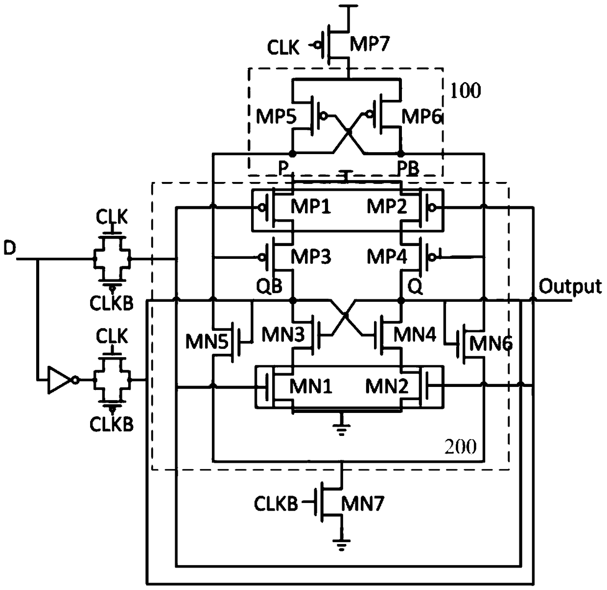 A single-event upset-resistant latch with low delay power product