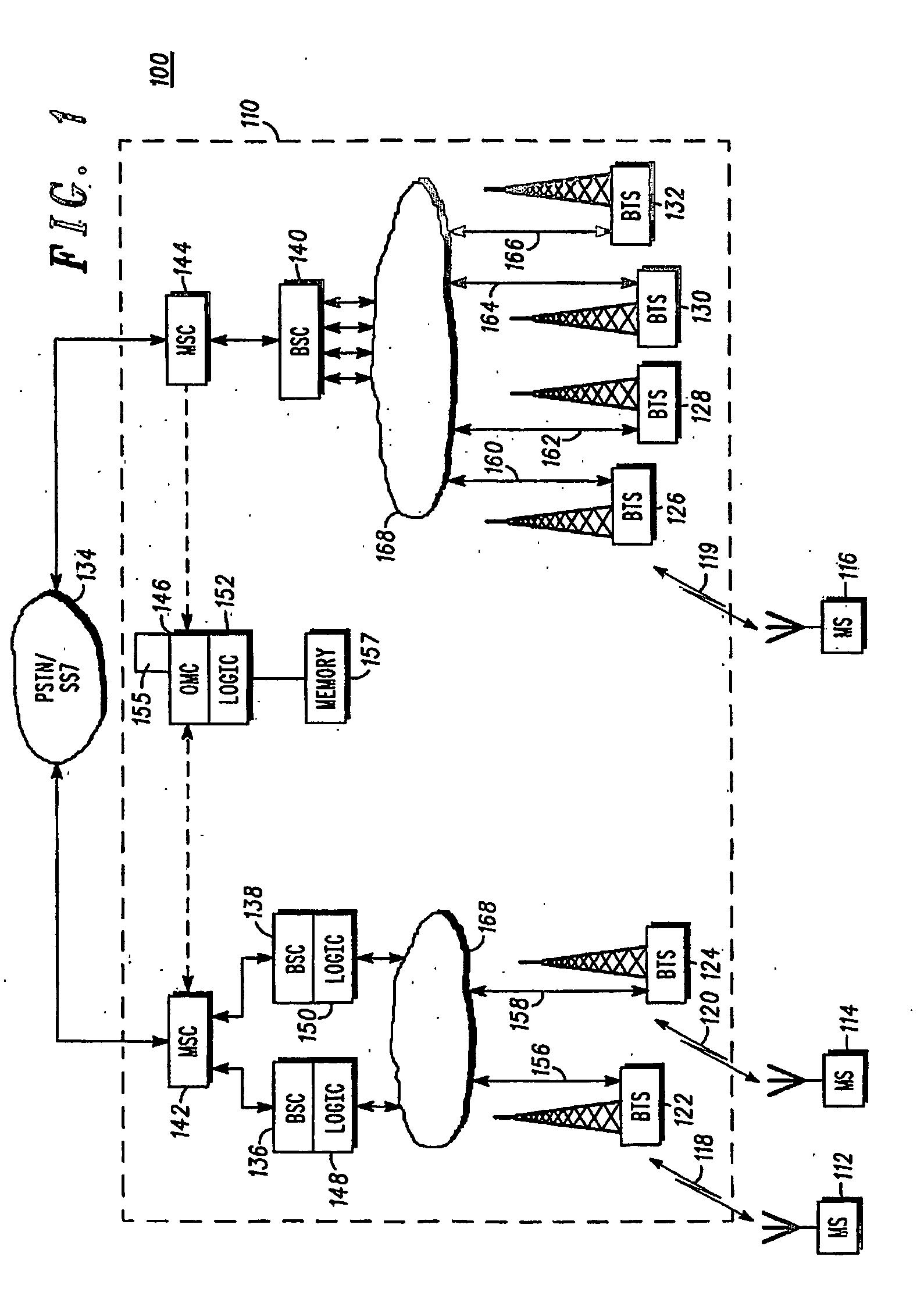 Method for determining a coverage area in a cell based communication system