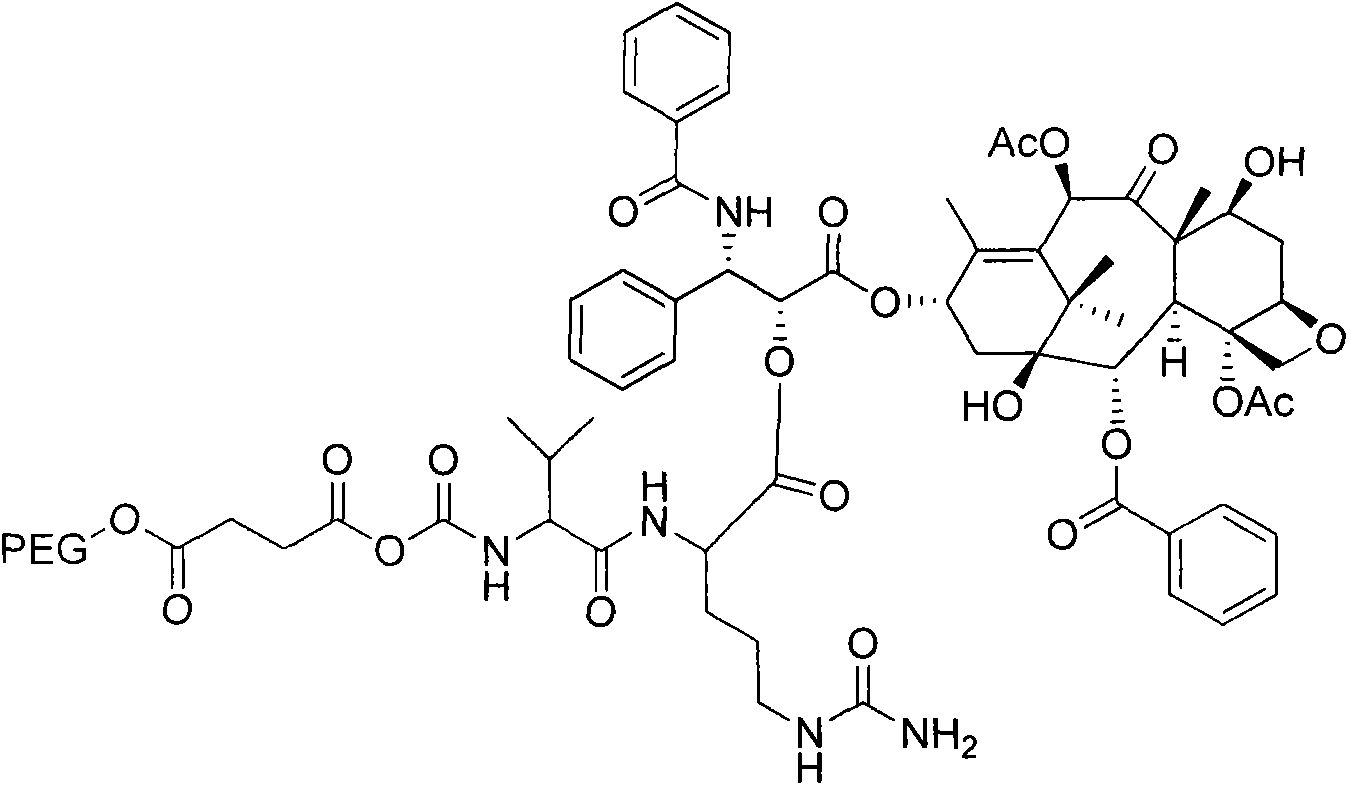 Method for preparing water-soluble taxane medicament and application thereof