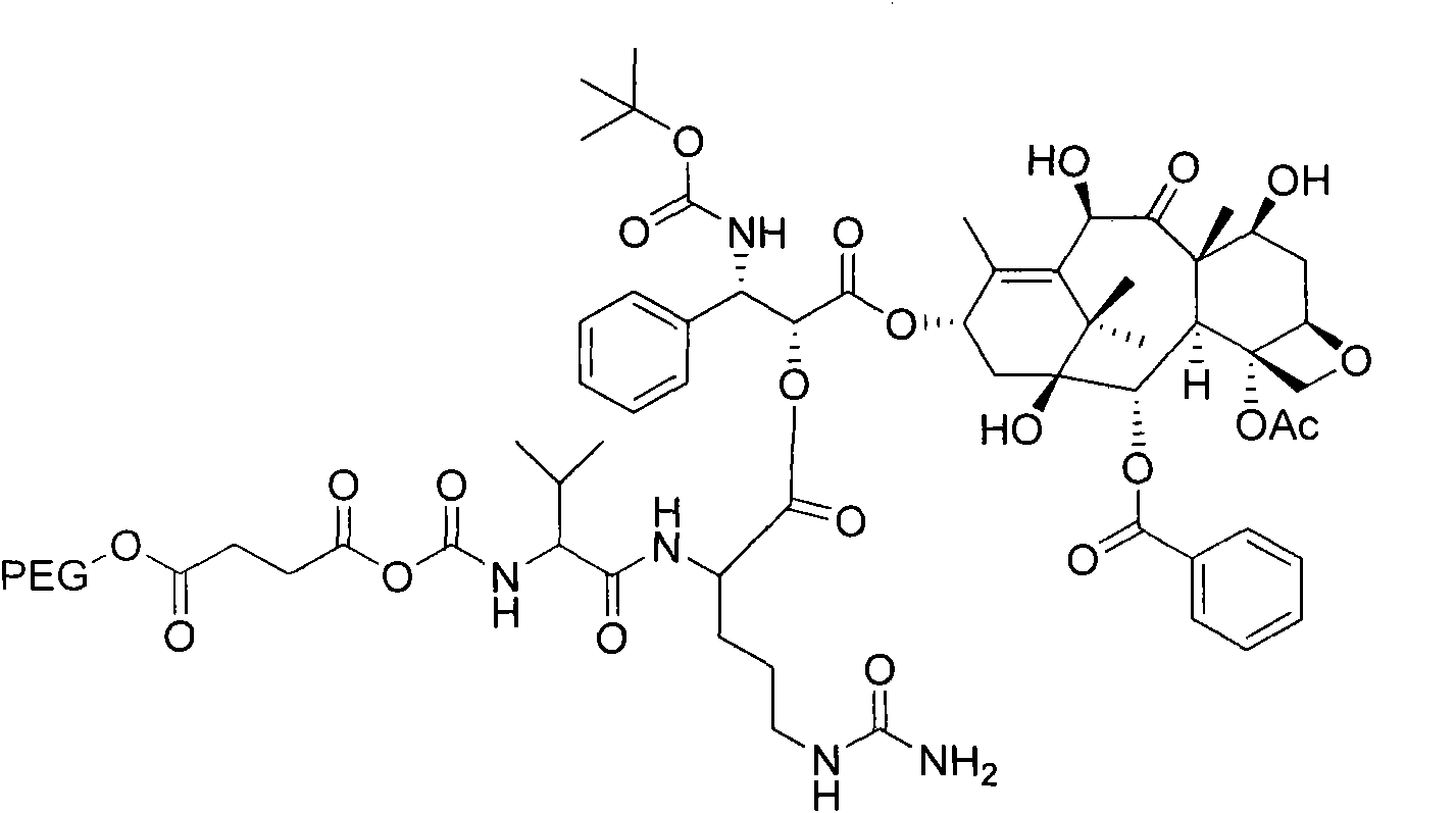 Method for preparing water-soluble taxane medicament and application thereof