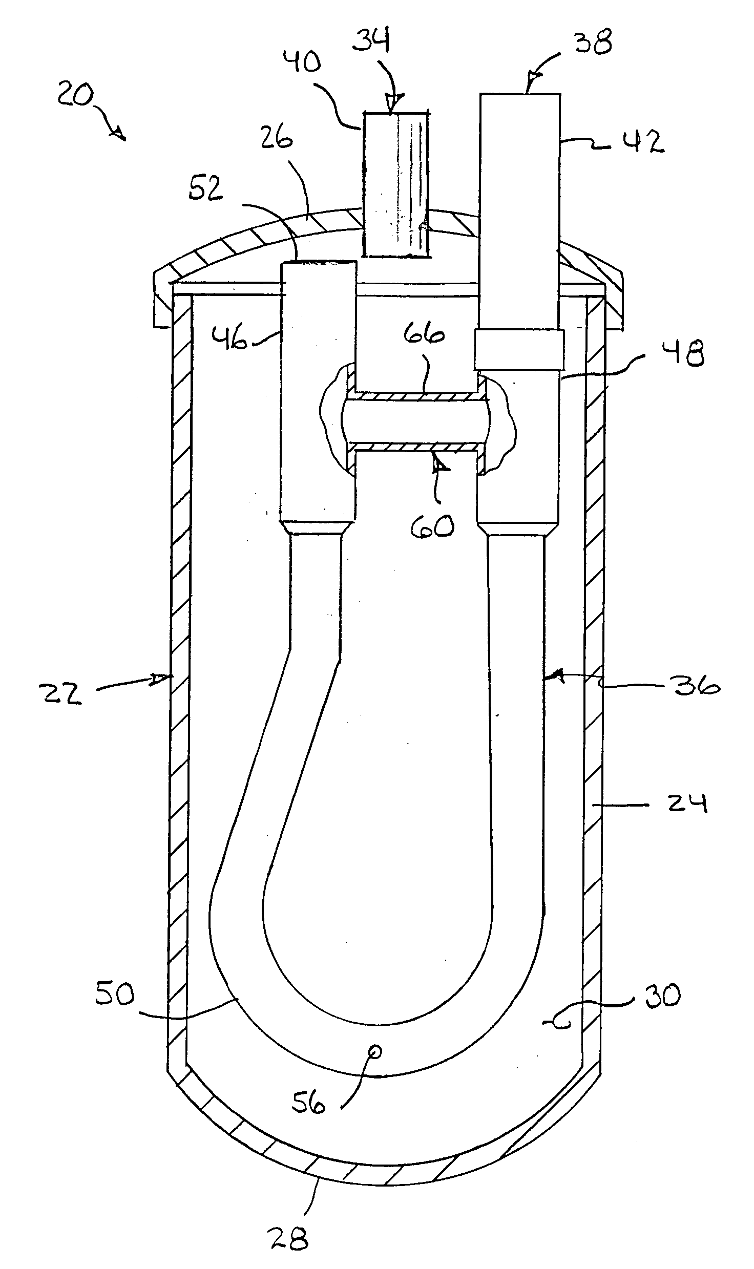 Pressure balancing accumulator