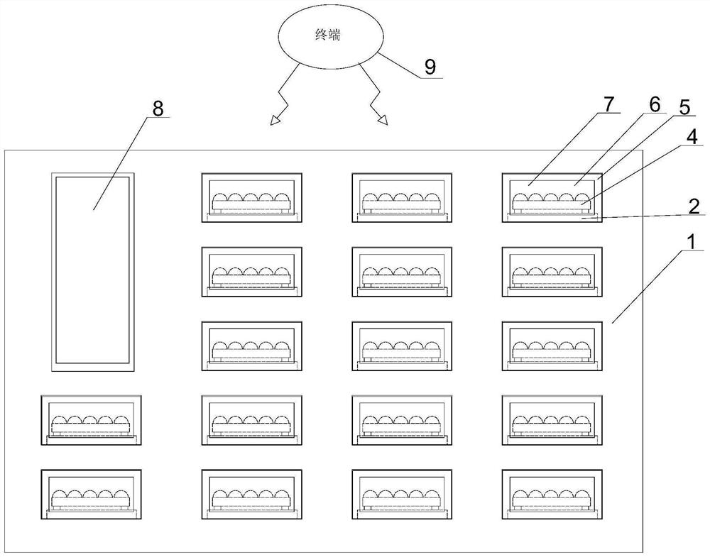 Billiard ball storage system and use method of billiard balls in gymnasium