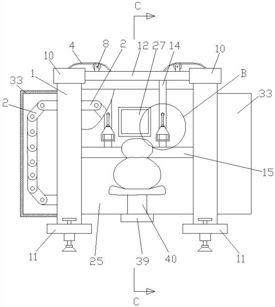 An electromagnetic force-bearing chest expanding machine