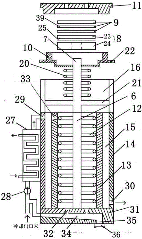 Cooling device for high-precision gear forging machining