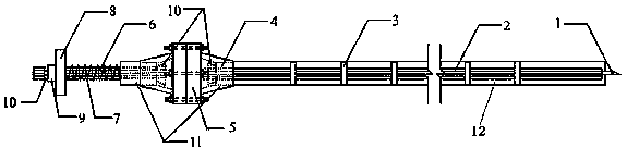 Anchor cable made of continuous basalt fiber composite rib material