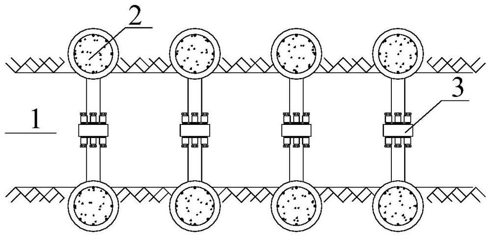 A shock-isolation ditch with a viscoelastic shock-isolation device and a shock-isolation method thereof