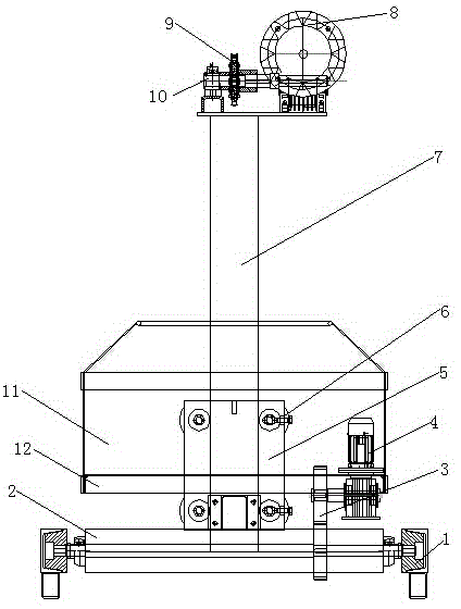 Electroplating production line conveying trolley