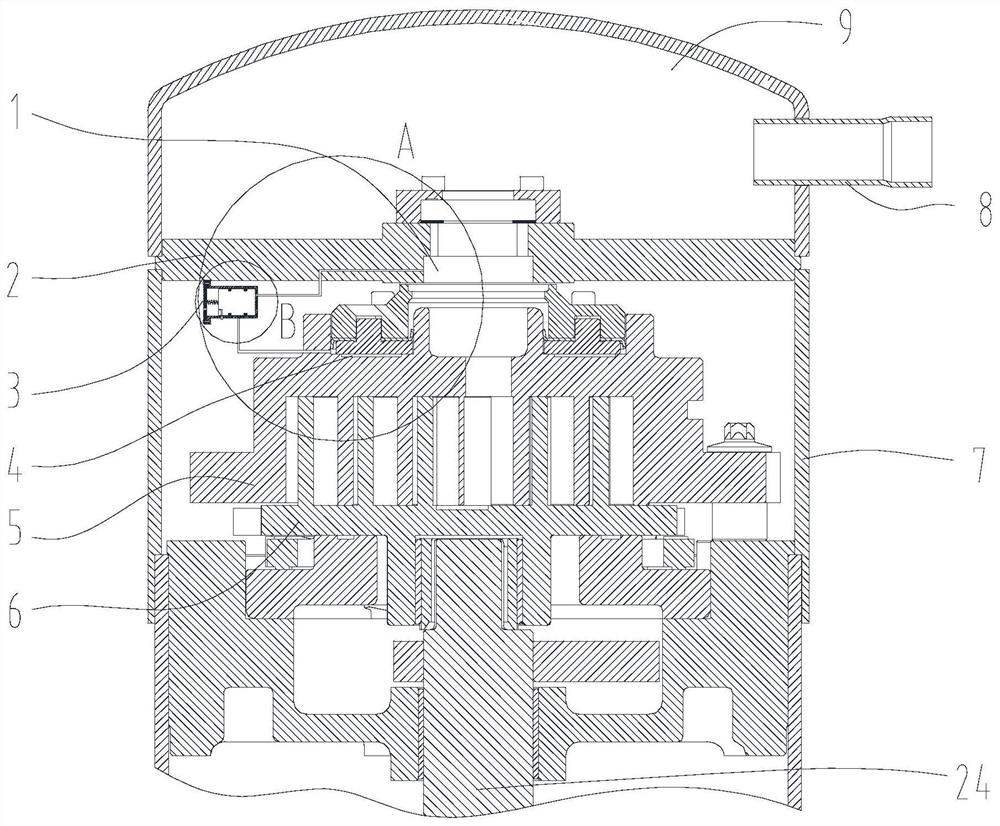 Valve assembly and scroll compressor comprising same