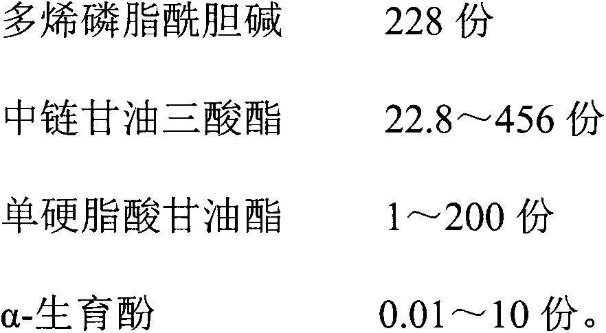 Polyene phosphatidylcholine capsule and preparation method thereof