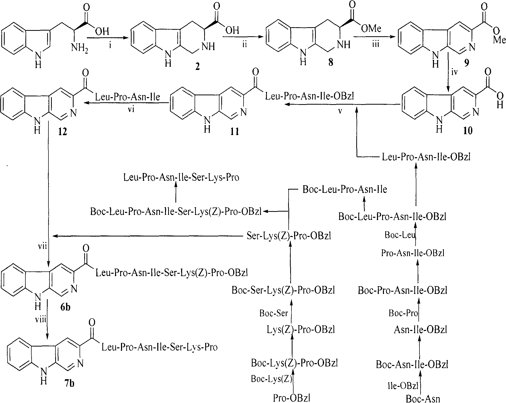 Heterocyclic carboxylic acid-modified anti-tumor oligopeptides and their synthesis, anti-tumor effects and application