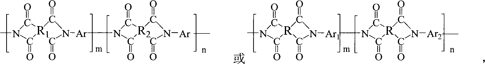 New type fluorine-containing copolyimide and preparation method thereof