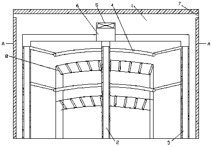 Uniform-airflow-type efficient tobacco baking room and low-temperature tobacco baking technology