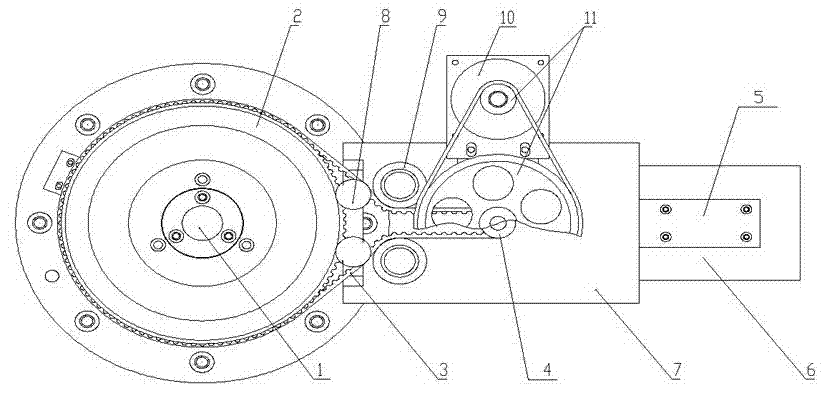 Main shaft transmission used for gear measurement center