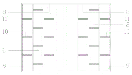 Connecting method for bamboo wood prefabricated wallboards