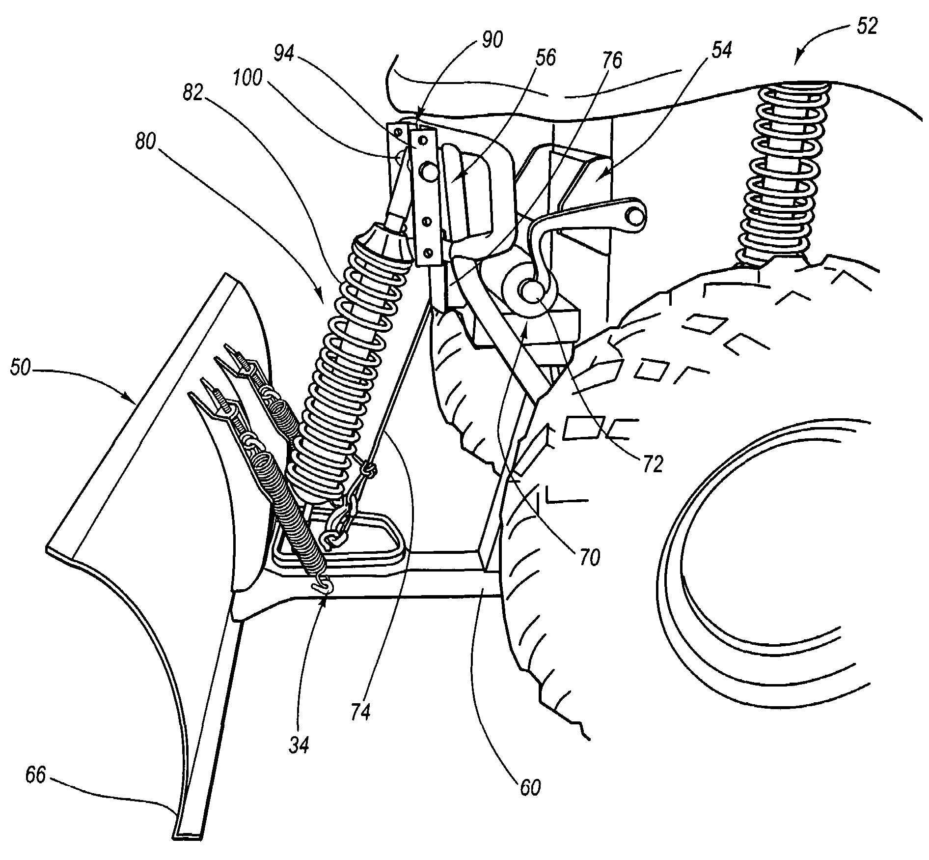 Floatdown implement for small vehicles