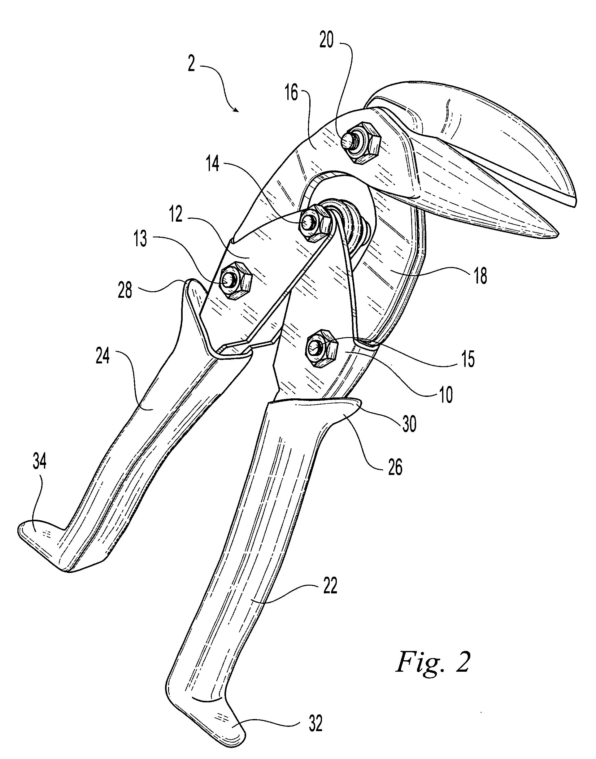 Upright manual shears