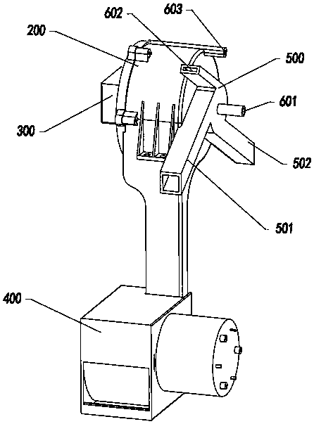 Rotary bin cleaning device